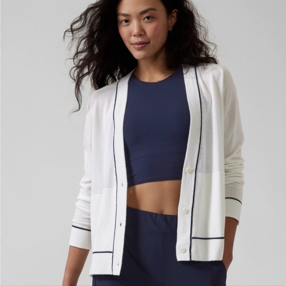 Athleta Lightweight Wool Blend Cardigan Size M